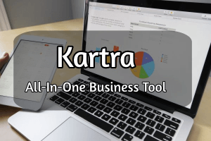 Laptop using the Kartra platform